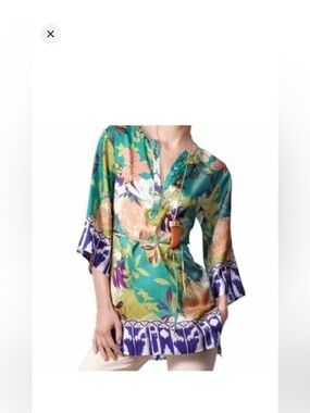 CAbi Poetry Silk Tunic XS